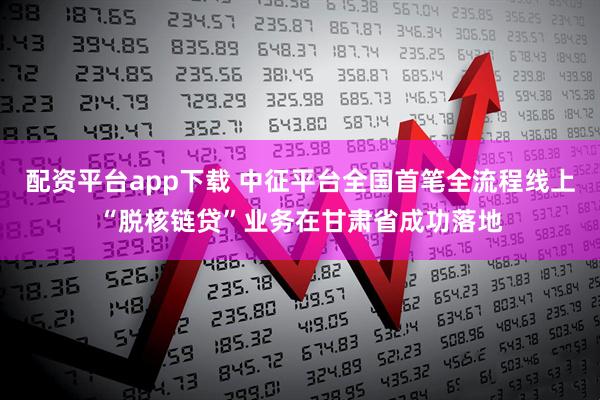 配资平台app下载 中征平台全国首笔全流程线上“脱核链贷”业务在甘肃省成功落地